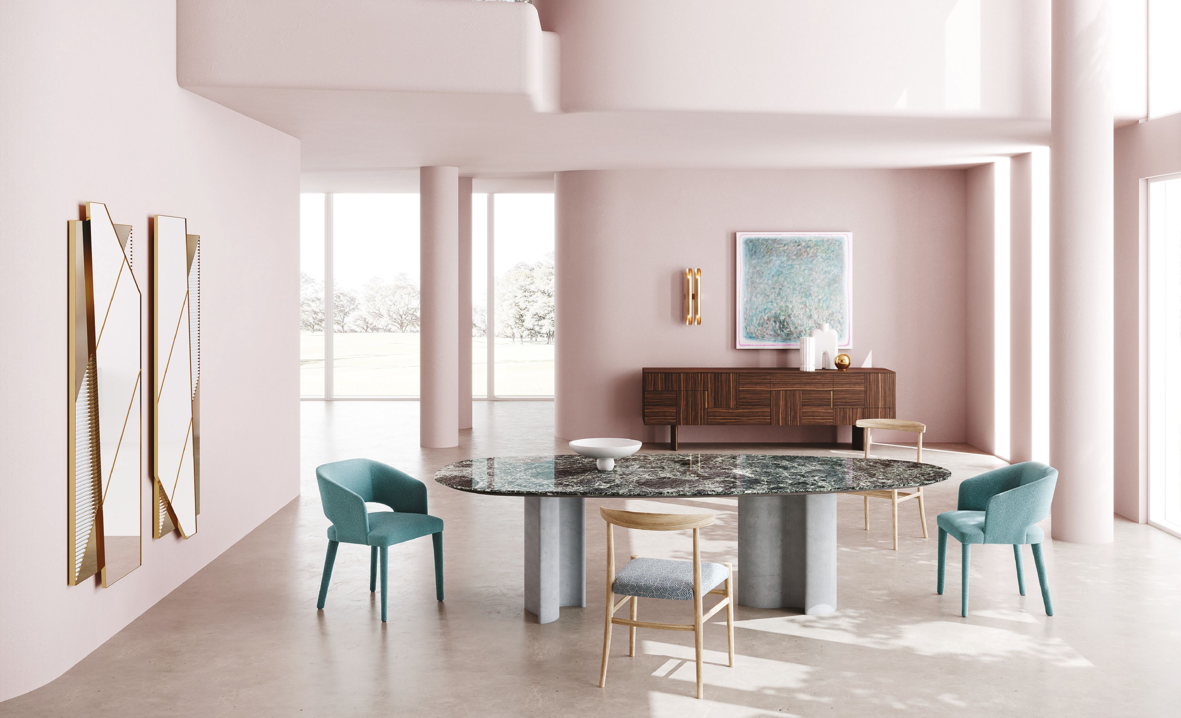 Прямоугольный мраморный стол Casamilano VIRGOLA ARCH-00058668 - Вид №6