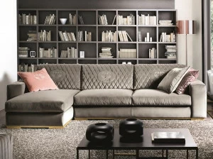 Former In Italia Модульный бархатный диван с шезлонгом Parioli