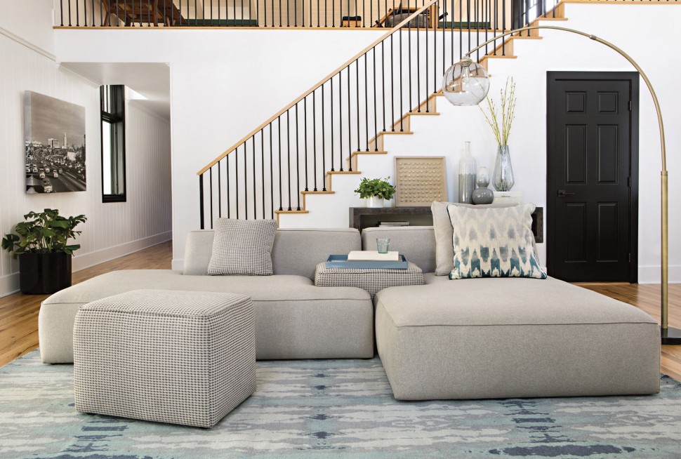 Модульный диван Goff угловой белый ICON DESIGNE ДИЗАЙНЕРСКИЕ 178088 Белый  - Вид №4