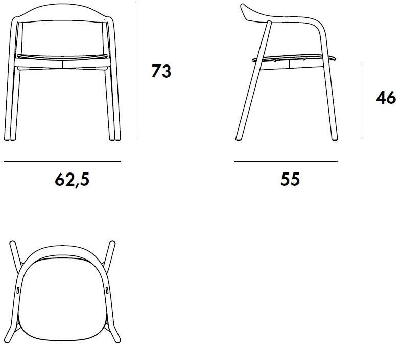 Sovet italia Стул из ткани с подлокотниками Autumn sun-id-1397849 - Вид №3