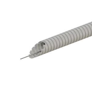 Труба гофрированная Экопласт D16 мм 50 м ПВХ легкая с протяжкой цвет серый