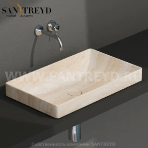 B6R61TR Встроенная раковина под столешницу прямоугольная Ceramica Globo T-EDGE