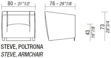 ESTEL GROUP Кресло из ткани с огнестойкой набивкой Steve sun-id-1425227 - Вид №6