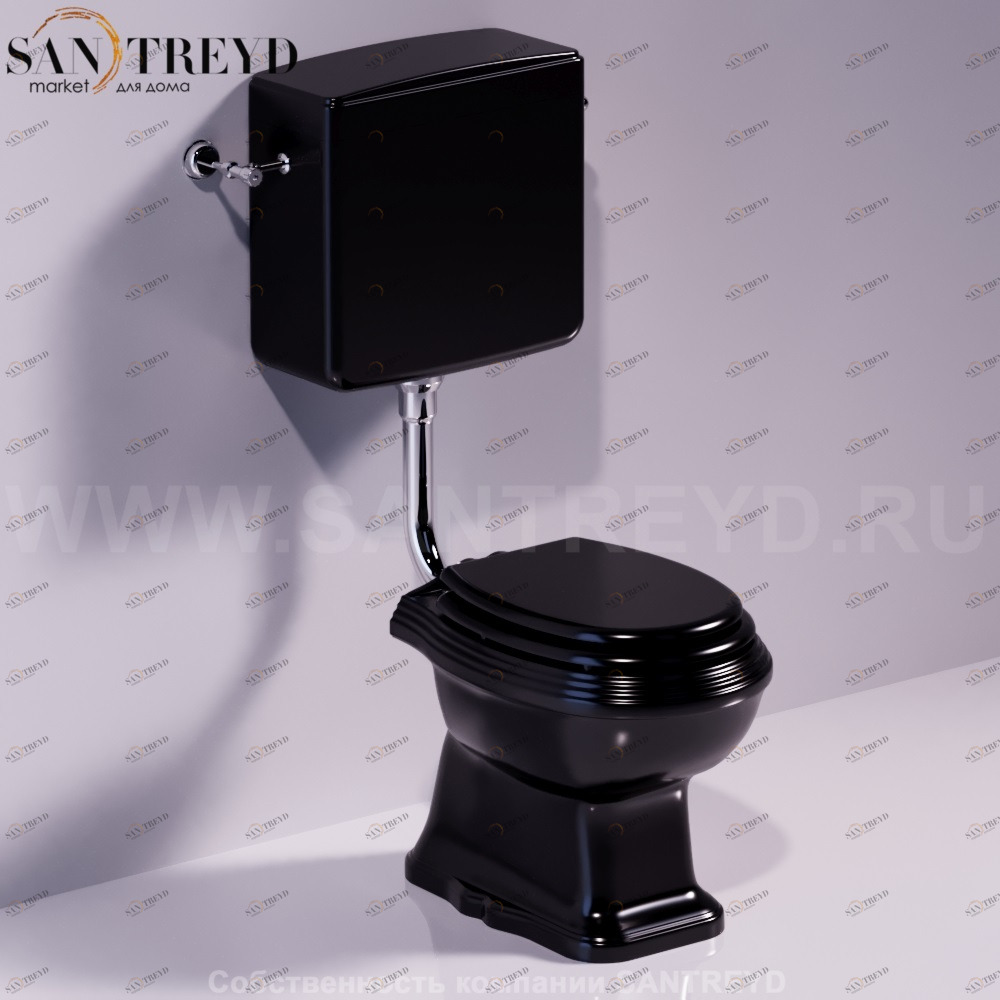 AR812NERO Бачок для унитаза Черный Simas Arcade Италия