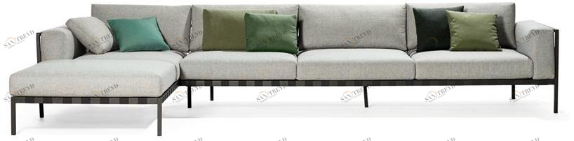 TRIBÙ Угловой диван из ткани с шезлонгом Natal alu sofa sun-id-1400871