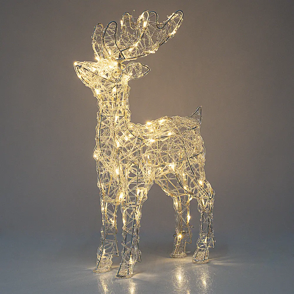 84905639 Фигура садовая светодиодная Christmas «Олень» h60 см свет теплый белый STLM-0966591 Santreyd 