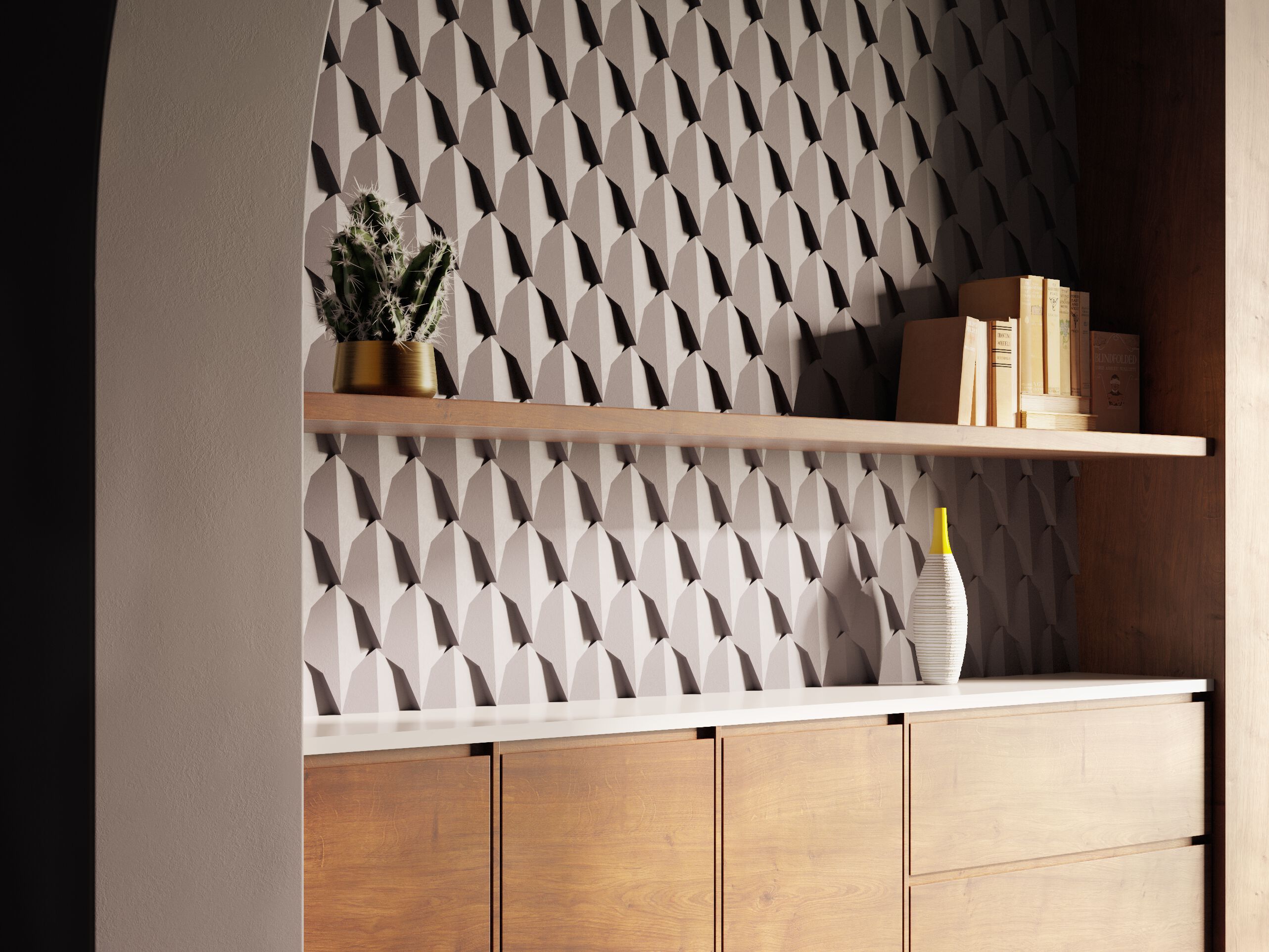 Трехмерное гипсовое покрытие WallDeco дизайн ARCH-00127468