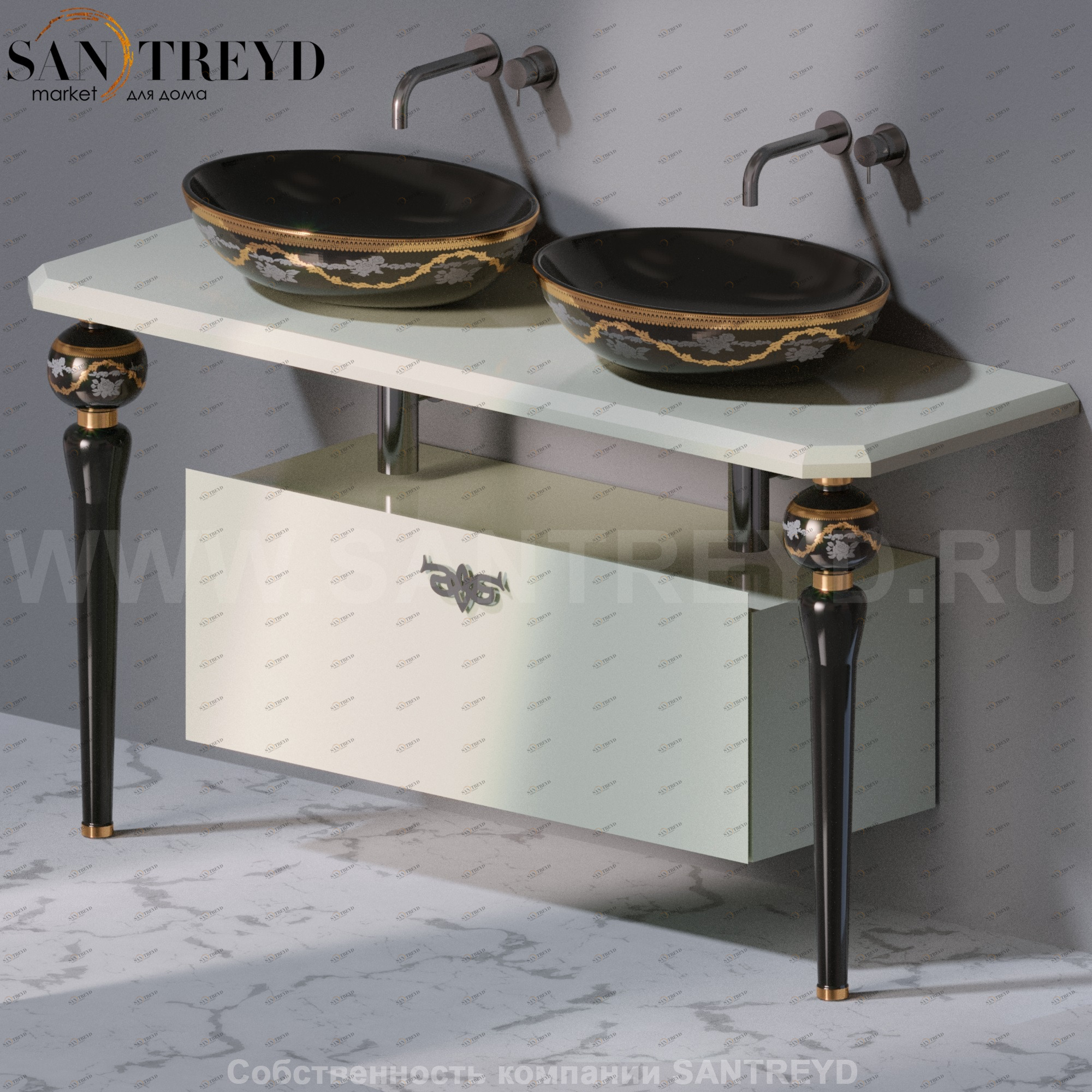 AeT ITALIA Deco Тумба CASSETTIERA Cерая C276L100..130 C276L100.130