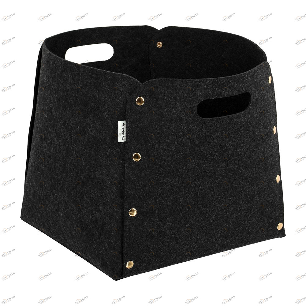 Корзина складная фетровая 27 л темно-серая Qwerty QWERTY  00-3971604 Серый 