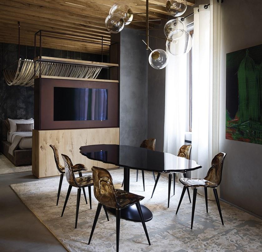 edra Стол со столешницей из расписного стекла sun-id-1490936 - Вид №3