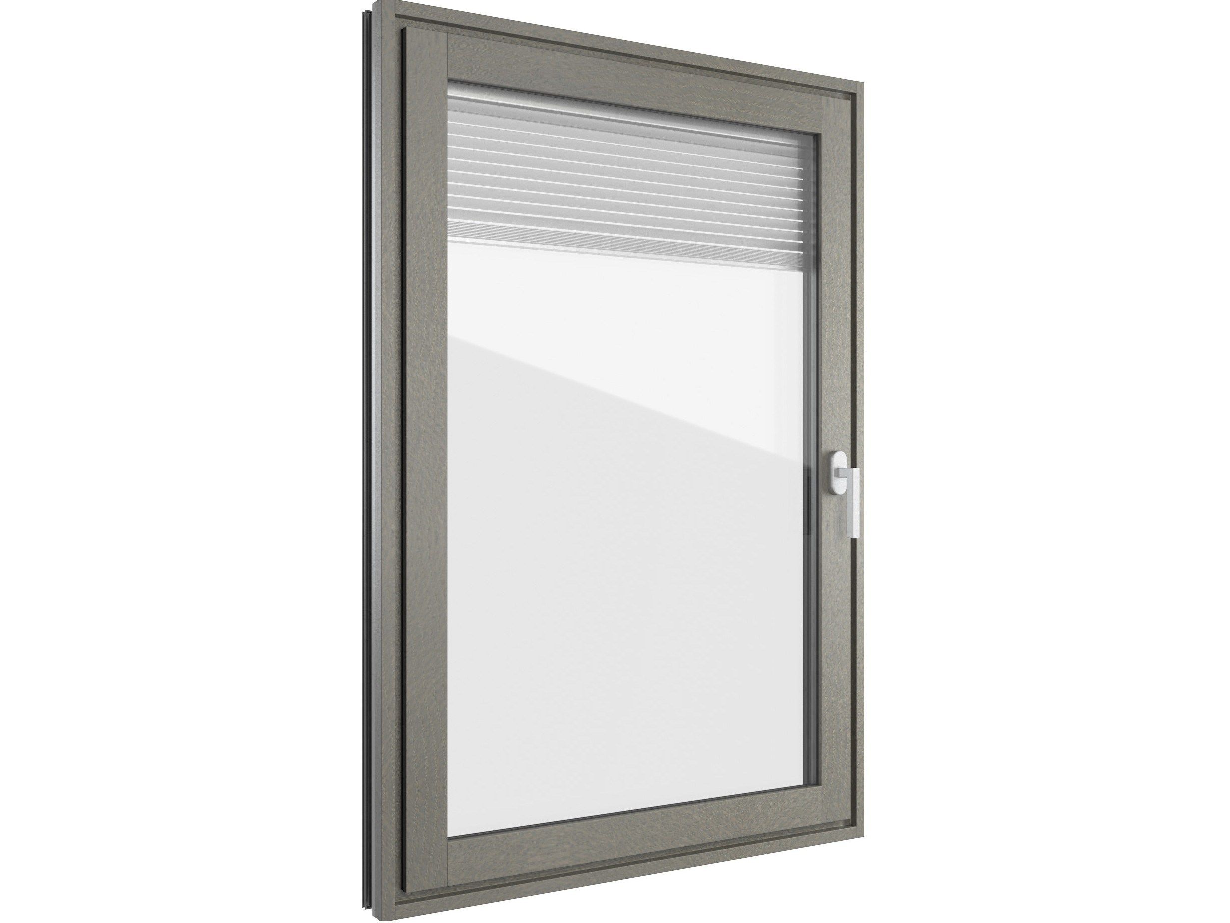 Алюминиевое и деревянное окно со встроенной жалюзи FINSTRAL FIN-Project ARCH-00121552 - Вид №1