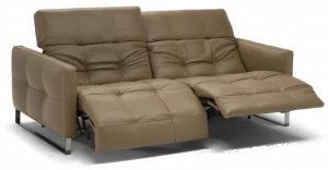 Natuzzi Откидной кожаный диван с тафтингом Philo