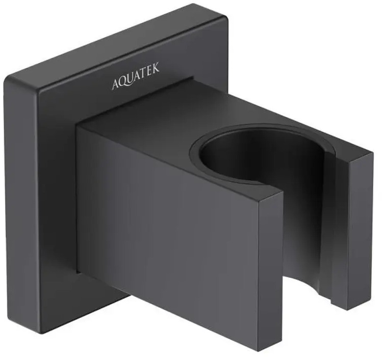 91649845 Держатель ручного душа AQUATEK матовый черный AQ2401MB STLM-0975889