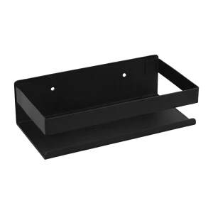 Полка настенная Manzzaro 30x10 см со скрытым креплением сталь цвет черный