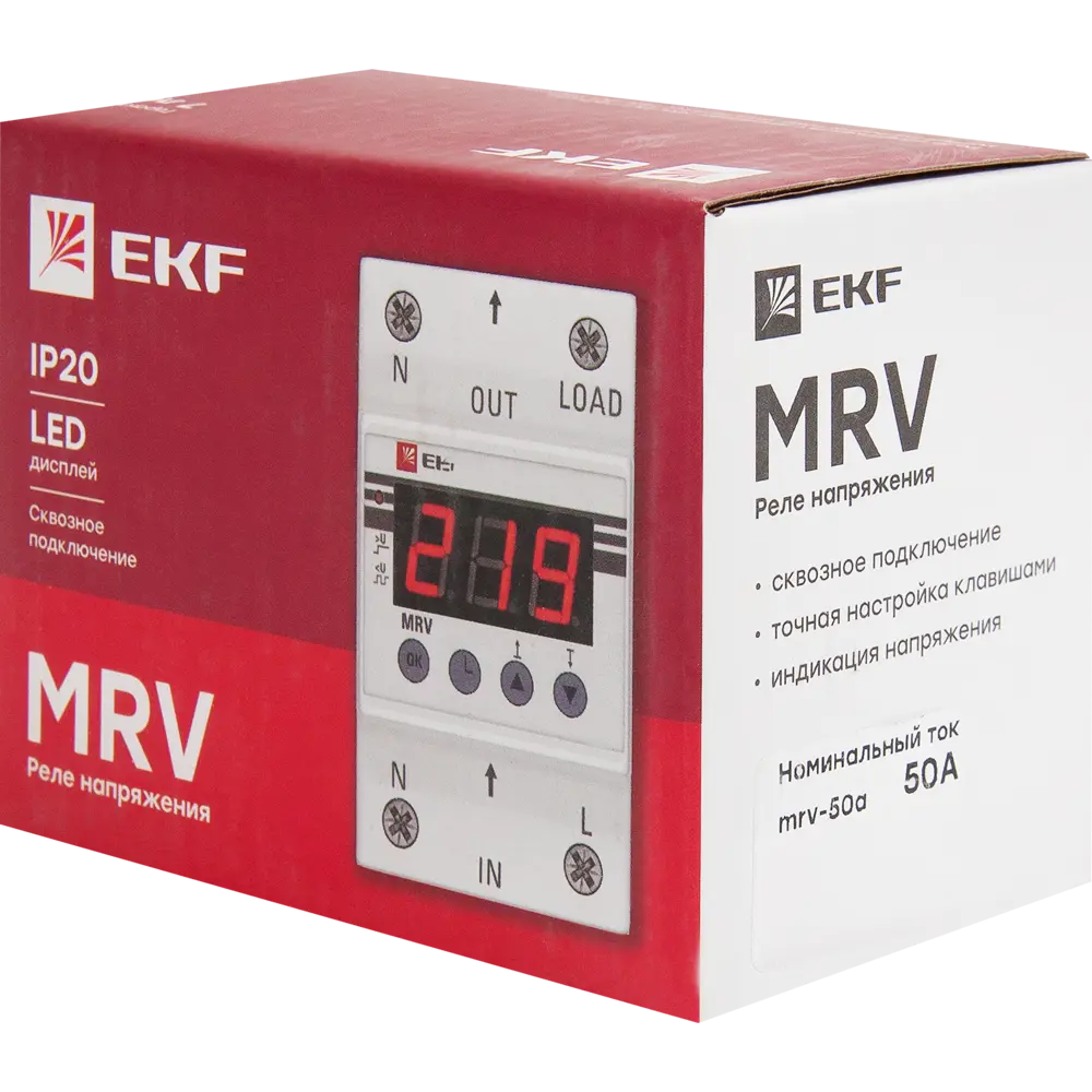 Реле напряжения с дисплеем EKF MRV 50A STLM-2016376 - Вид №4