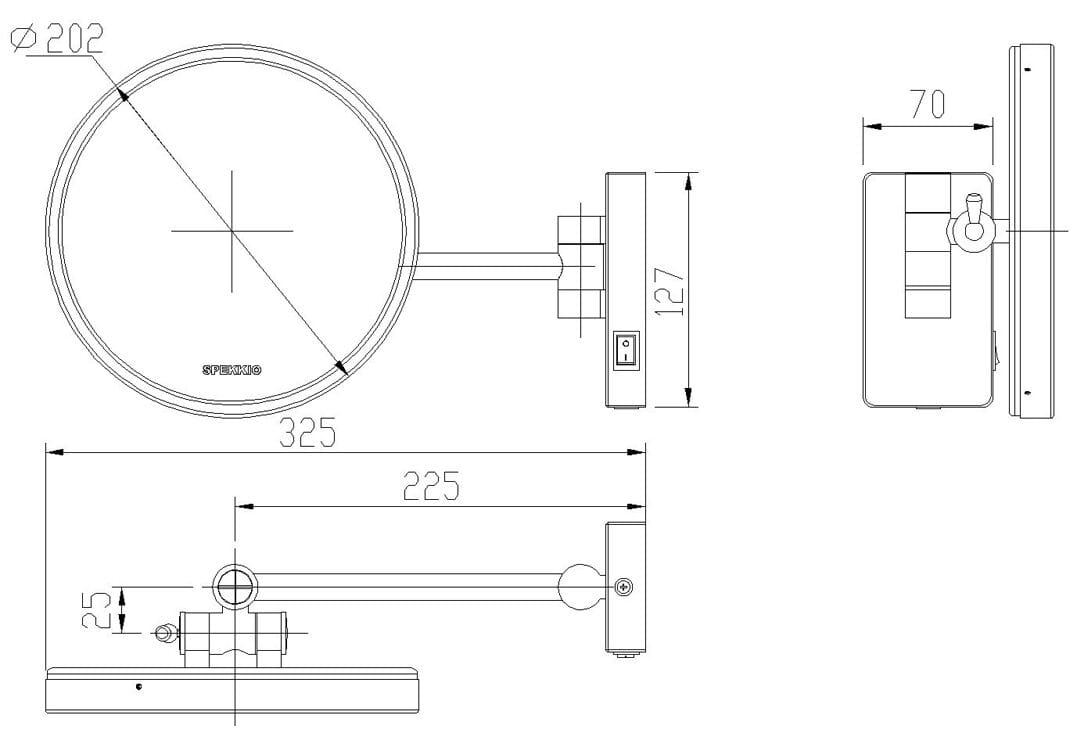 Круглое увеличительное зеркало Spekkio Delta ARCH-00115740 - Вид №2