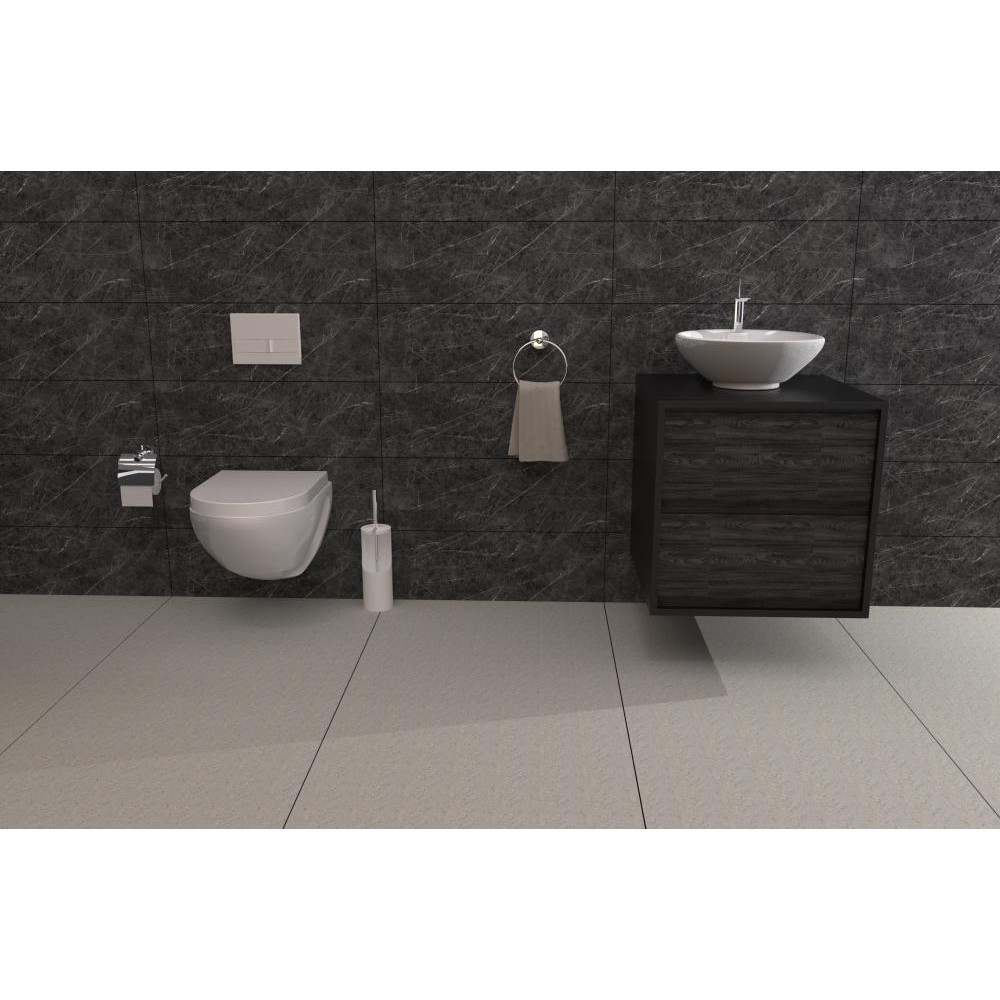 040214 Инсталляция BERGES для скрытого монтажа NOVUM L4 с кнопкой Soft Touch белая  Berges NOVUM F1  - Вид №4