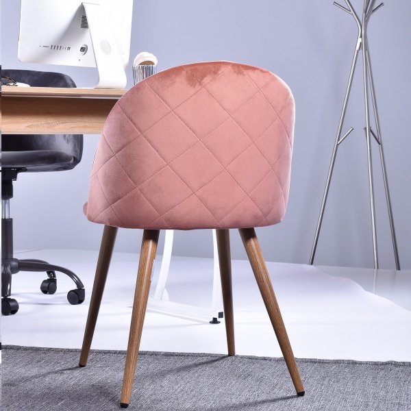 Стул с мягкой обивкой розовый с ромбами "Лион" STOOL GROUP ДИЗАЙНЕРСКИЕ 00-3881977 Розовый  - Вид №7