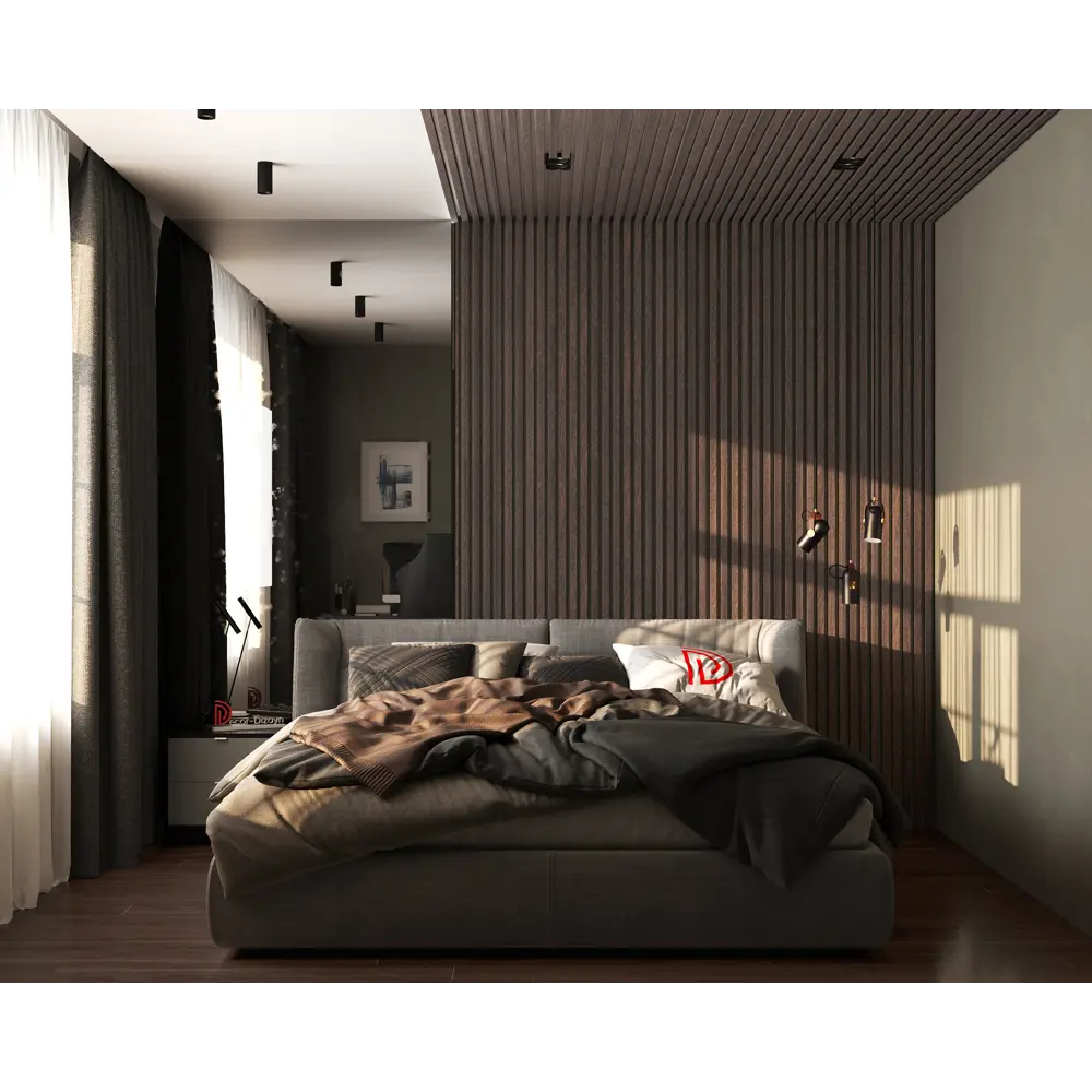 Рейка настенно-потолочная полистирол ударопрочный Decor-Dizayn 611-93 венге 20x30x3000 мм 85473625 STLM-2063171  - Вид №3