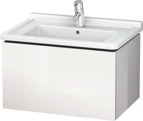 LC616405151 Тумбочка подвесная L-Cube #LC6164 670 x 469 мм Сосна коричневая, декор Duravit - Вид №1
