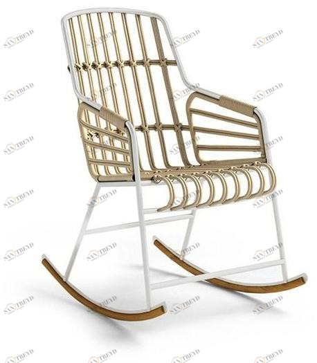 Casamania & Horm Кресло-качалка из ротанга с подлокотниками Raphia sun-id-1356399