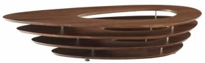 Ligne Roset Низкий журнальный столик из ореха  19960010