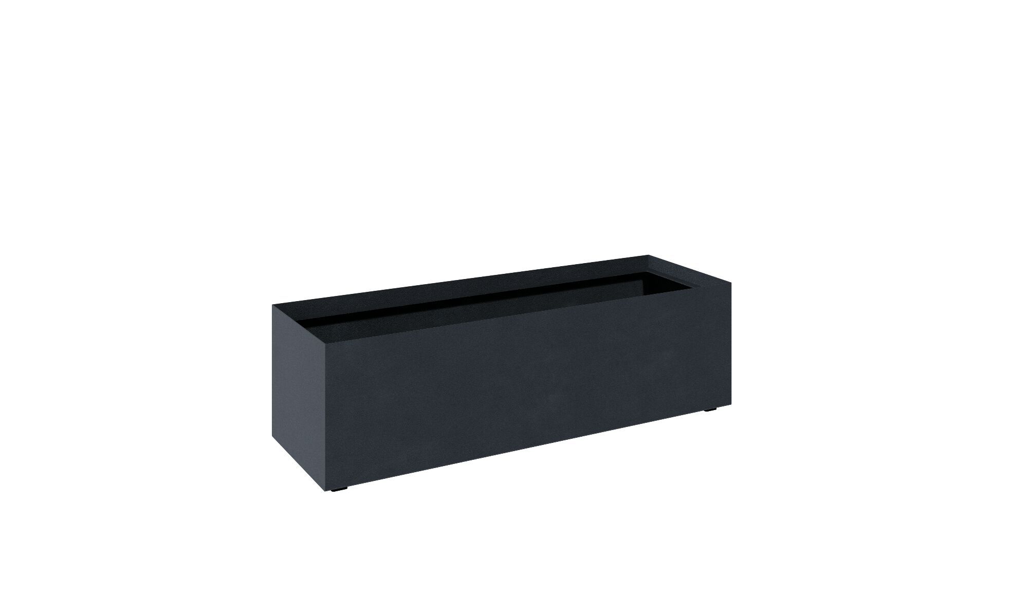 Низкая прямоугольная стальная плантатор amop Geometal ARCH-00084748 - Вид №2