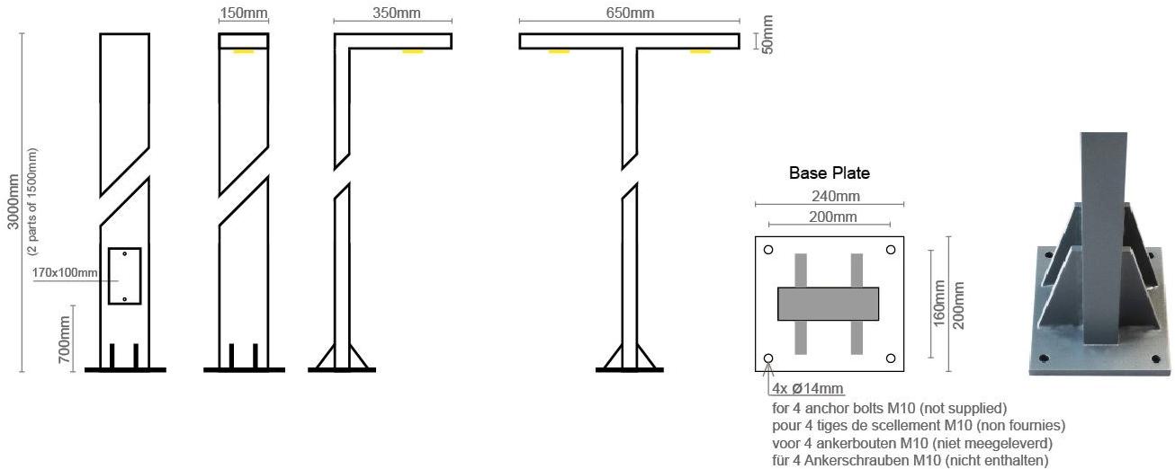 BEL-LIGHTING Светодиодный уличный фонарь из алюминия Sampa 7017.l1 - 7017.l2  - Вид №4