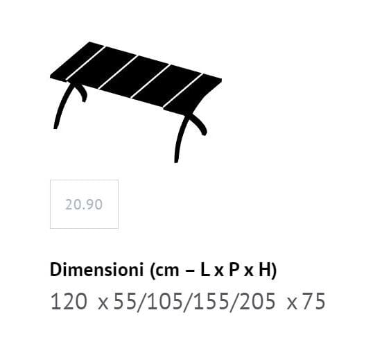 Выдвижная консоль из стали и дерева Bontempi Casa художественный ARCH-00037905 - Вид №8