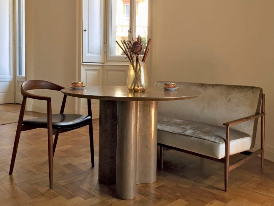 Круглый бронзовый обеденный стол mg12 Giorgia ARCH-00128206