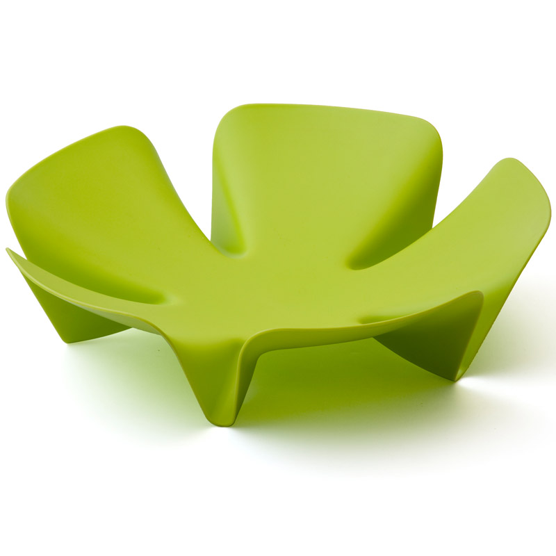 Ваза для фруктов зеленая Flower QUALY - 00-3869545 Зеленый  - Вид №1