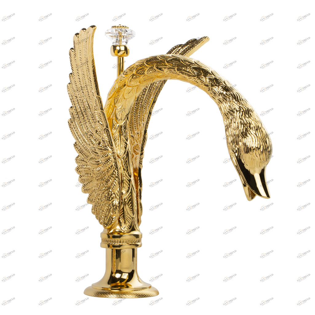 C46-3S1D C46-3S1D Излив на край ванны Пылающий лебедь Cristal & Bronze CYGNE FLAMANT 