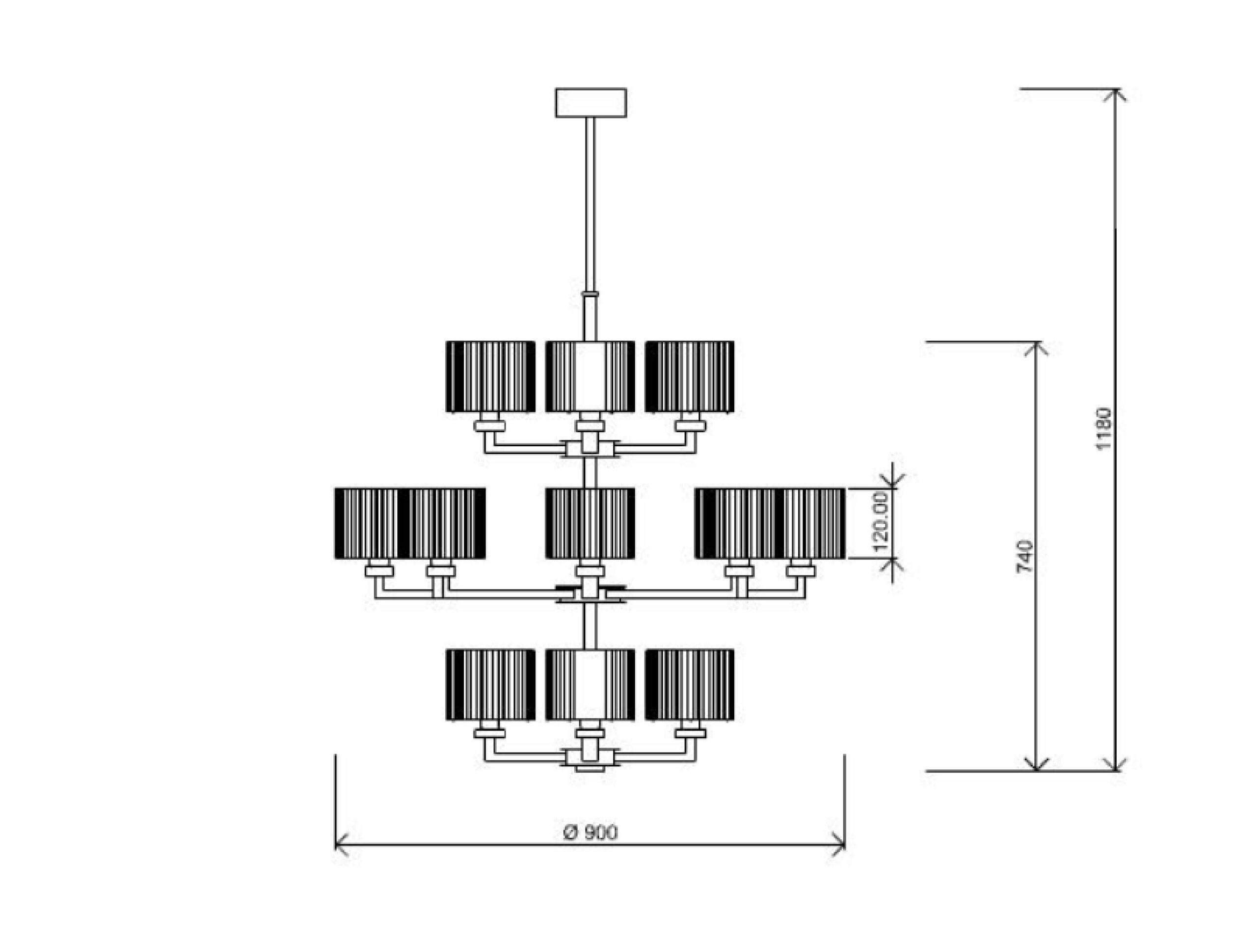 Металлический и тканевый светодиодный подвесной светильник Lampex Italiana Миранда ARCH-00149845 - Вид №2