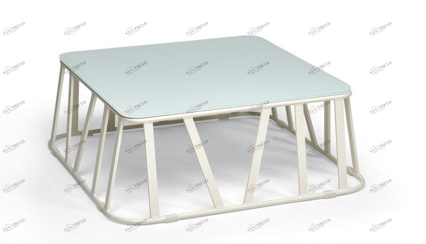 Roberti Низкий квадратный алюминиевый садовый столик Hamptons graphics sun-id-1490907