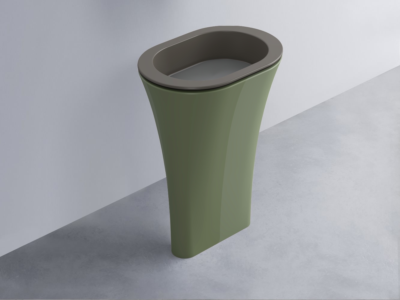 AMLA65-FN+AMPILO-CM+AMCOLO-AG Раковина Amedeo Ovale отдельностоящая cielo Enjoy + Amedeo Ceramica Cielo