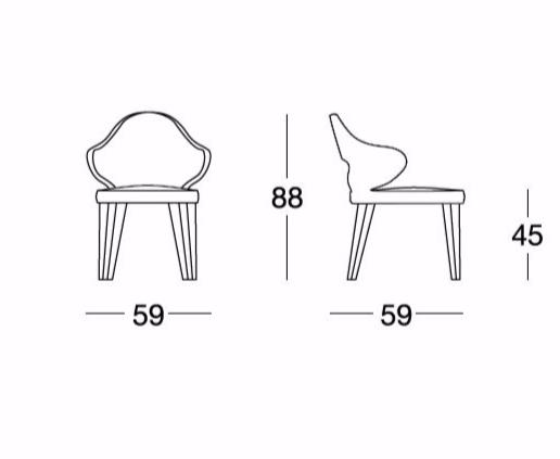 Longhi Мягкое кожаное кресло с подлокотниками Loveluxe U 120 - Вид №9