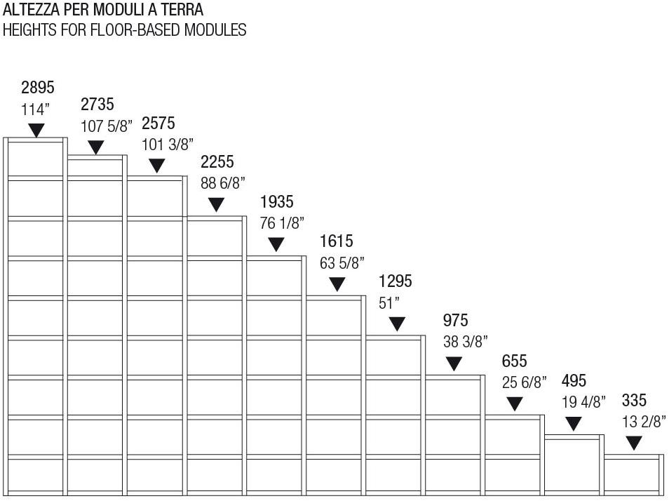 MisuraEmme Модульная лакированная стенка для хранения Misuraemme sun-id-1403384 - Вид №4