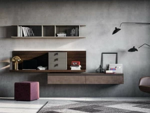 Dall'Agnese Настенный лакированный шкаф с письменным столом Slim & speed up