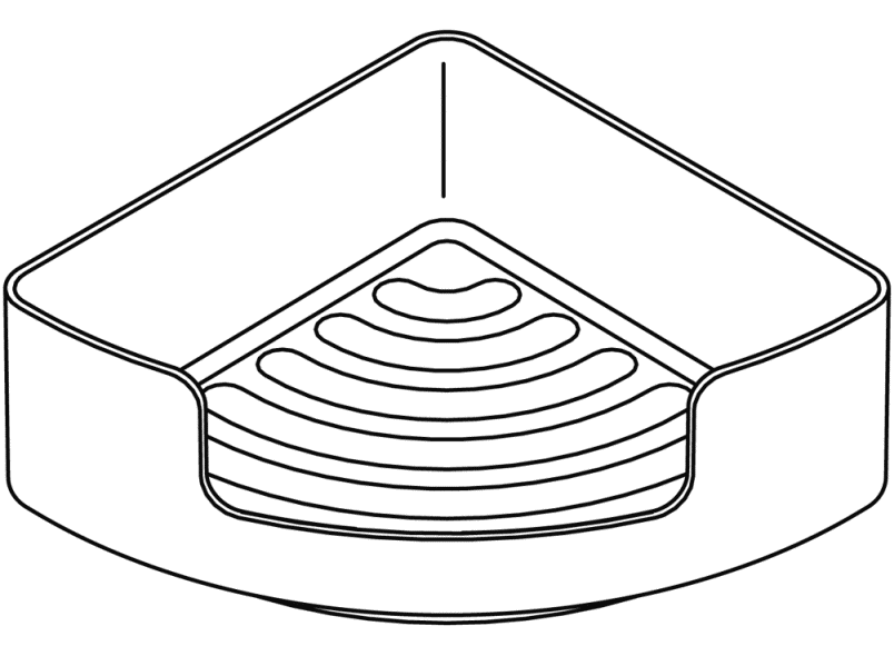 802.03.220 Угловая полка с настенным кронштейном HEWI USA Produkte  - Вид №3