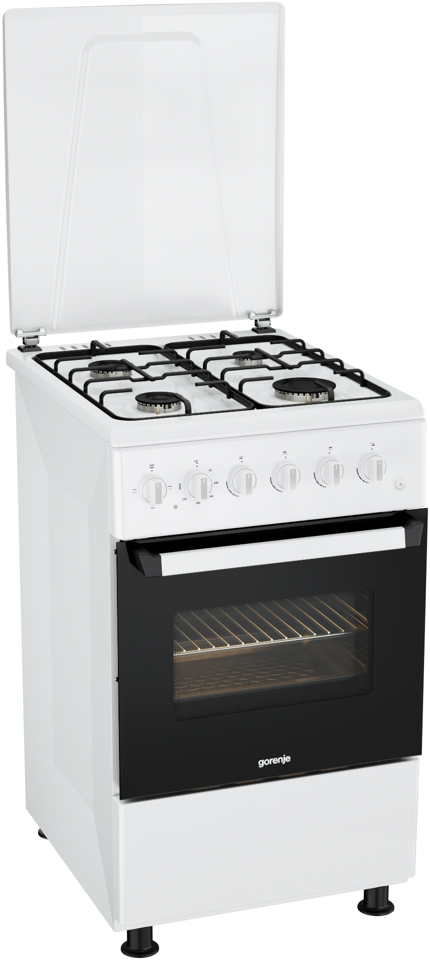 KNF5110W Комбинированная плита / комбинированная, класс энергопотребления: a габаритные размеры (шхвхг): 50 × 88 × 60 см Gorenje Santreyd  - Вид №1