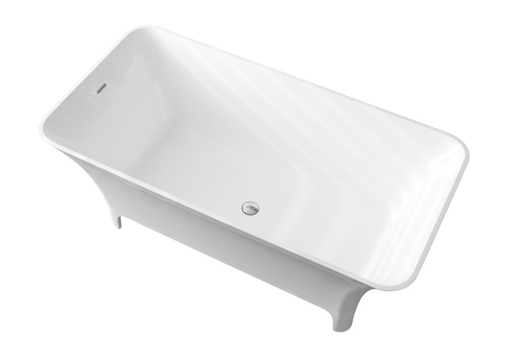 Ванна из искусственного камня Aquanet Bloom Curve TC-S91 170x73, глянцевая TCS91 - Вид №5