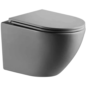 Унитаз подвесной Culto Andi безободковый цвет серый матовый