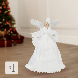 Фигурка декоративная «Ангел», 35 см, пластик, цвет белый
