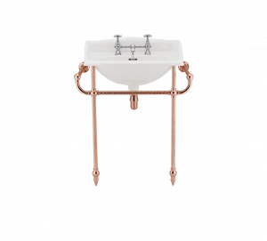 Gentry Home Таз большой белый Victorian Розовое золото GH101219