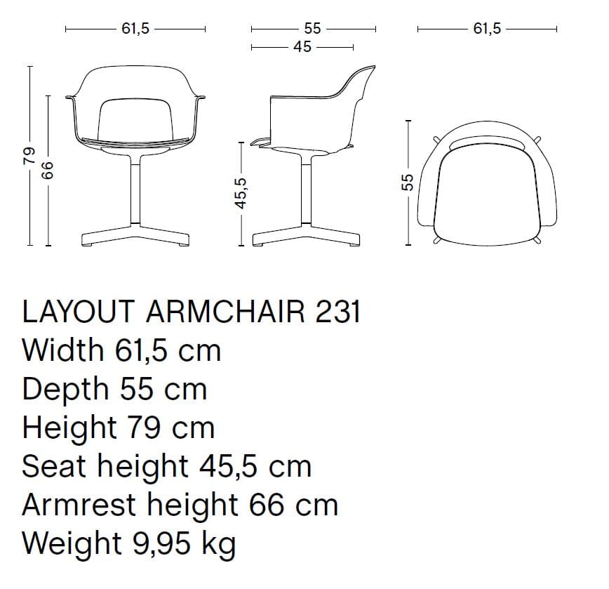 Вращающееся кресло из полипропилена с подлокотниками Hay макет ARCH-00133806 - Вид №19