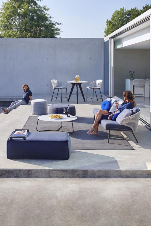 2,5 мест. диван фиксированный лава серебристый Manutti Radius MNST745 - Вид №4