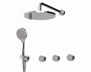 Rubinetteria Giulini Встроенный душевой набор с переключателем, лейкой и ручным душем Myring Fmr0115w2kb