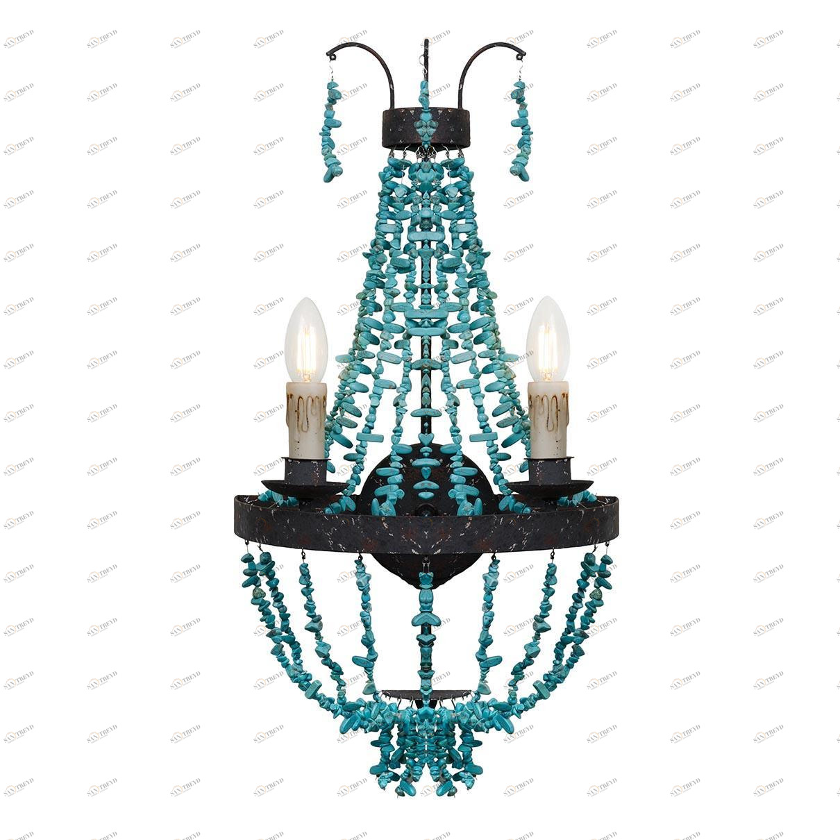 Бра настенное голубое iLamp Perla Loft Loft 6224BW ILAMP СВЕЧА 00-3949167 Голубой 