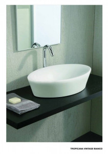 A171 Накладная раковина на столешницу  овальная Neroceramica BASINS
