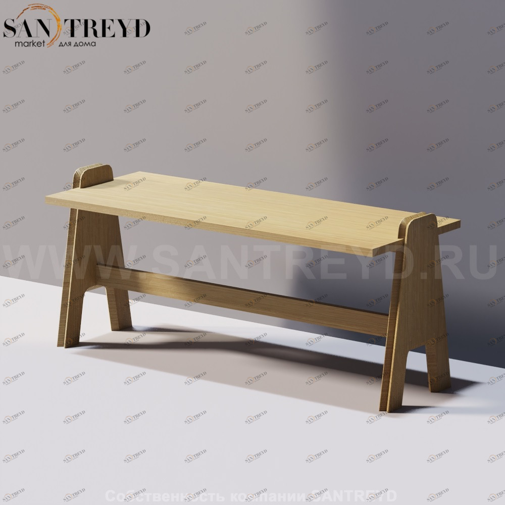 Agape CAVALLETTO Скамья под натуральный дуб ACVL0391RT